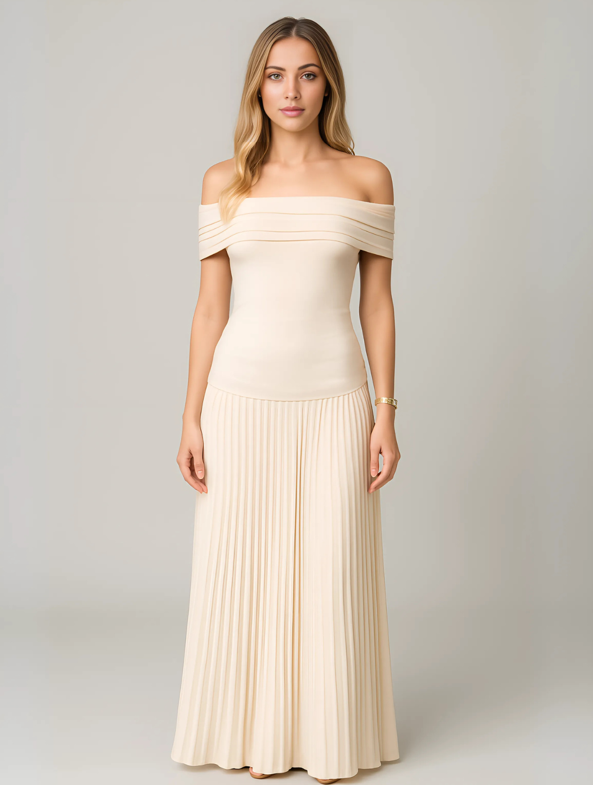 Susan | Timeless Elegant Off-Shoulder Maxi Dress
