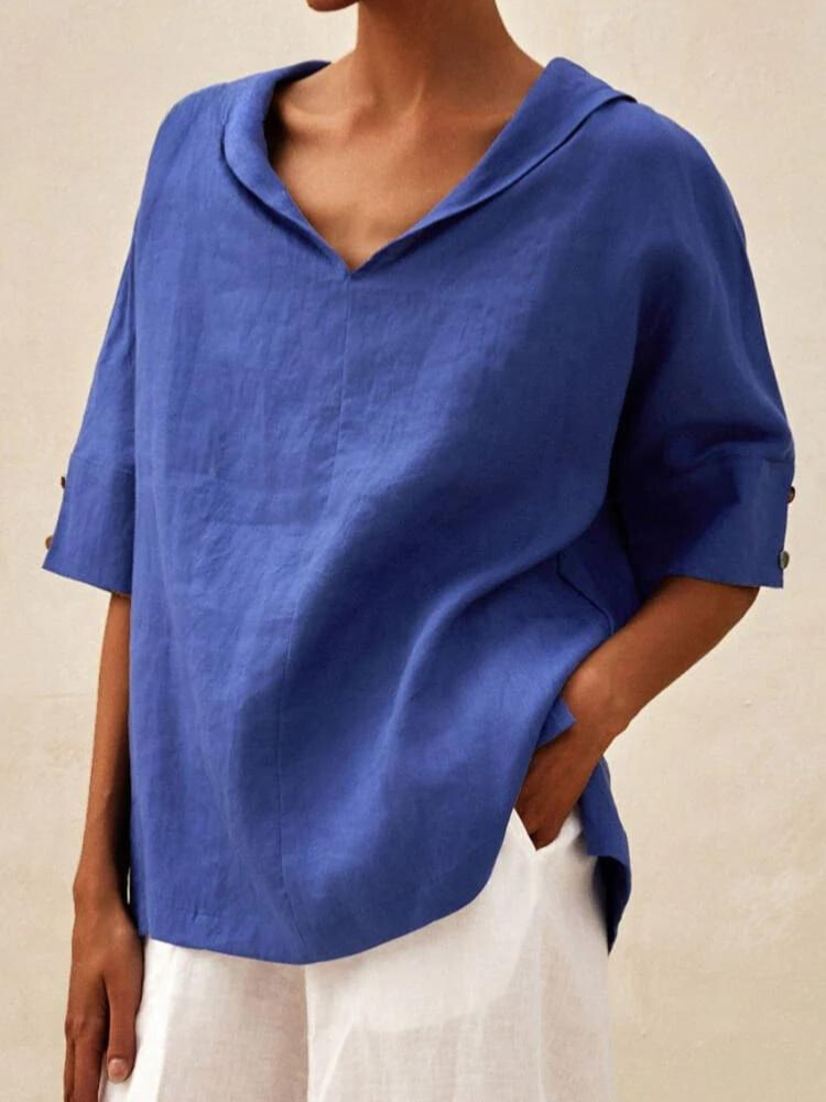 Aurora® | V-neck casual shirt blouse for women