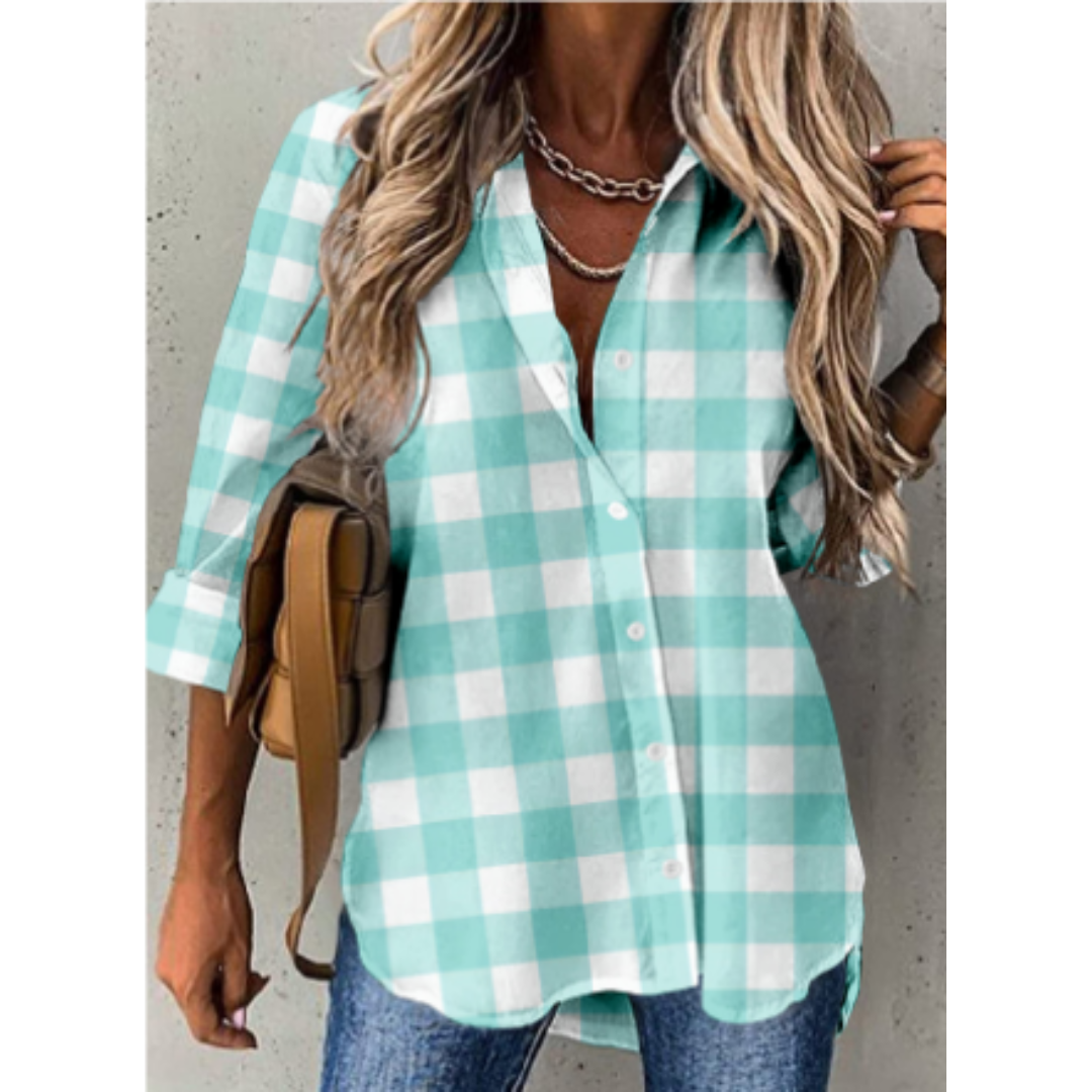 Brunna® | Casual Checked Blouse