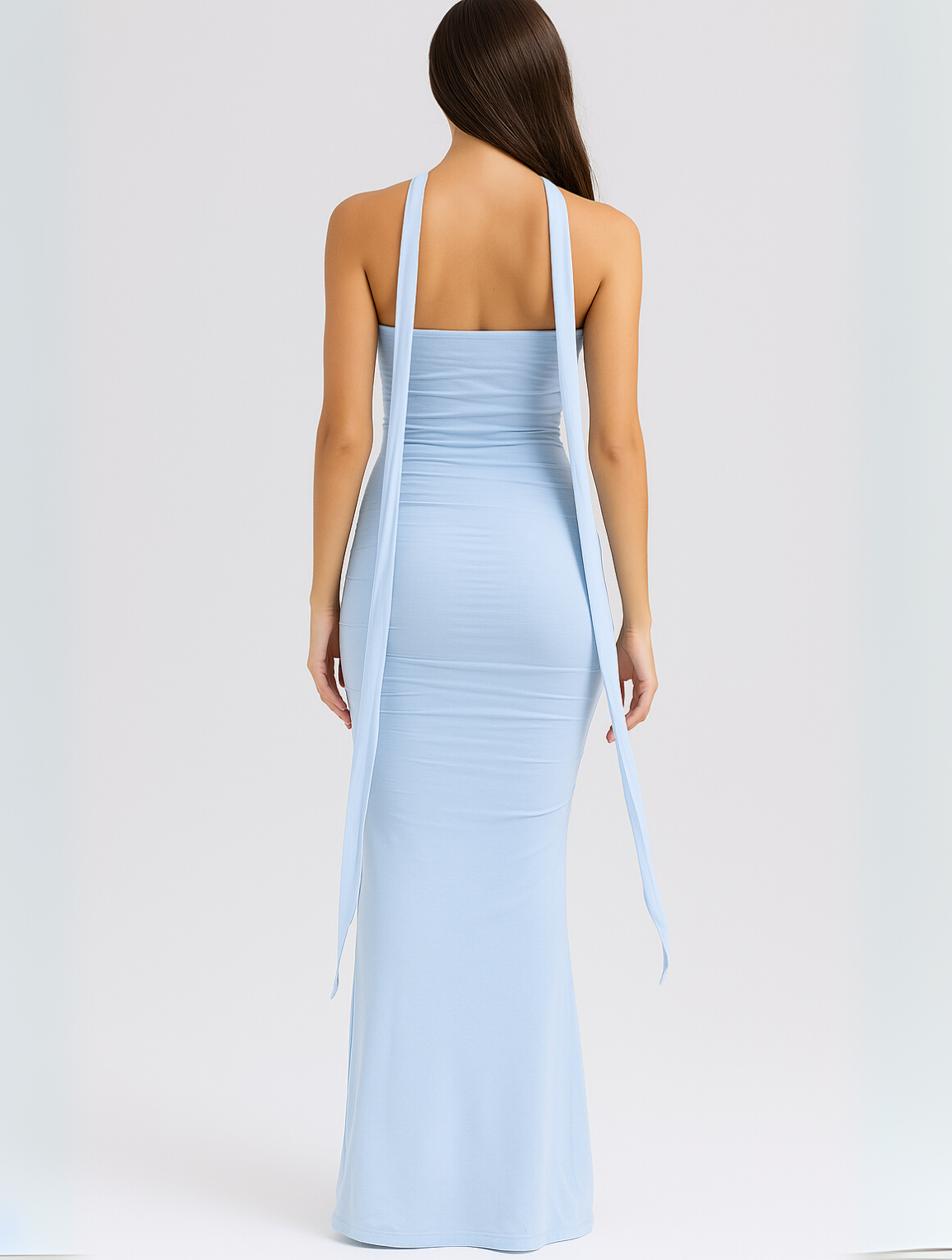 Phyllis | Elegant Strapless Choker Dress