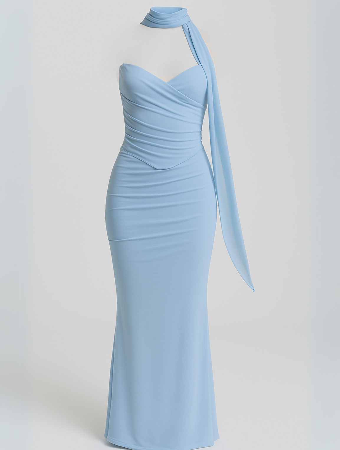 Phyllis | Elegant Strapless Choker Dress