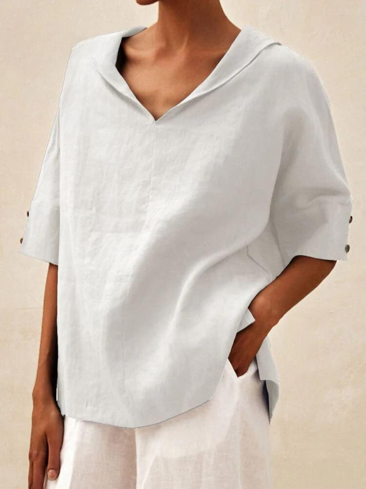 Aurora® | V-neck casual shirt blouse for women