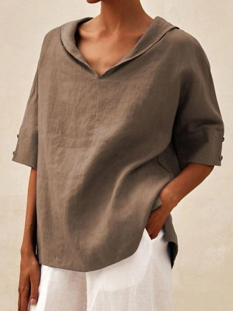 Aurora® | V-neck casual shirt blouse for women