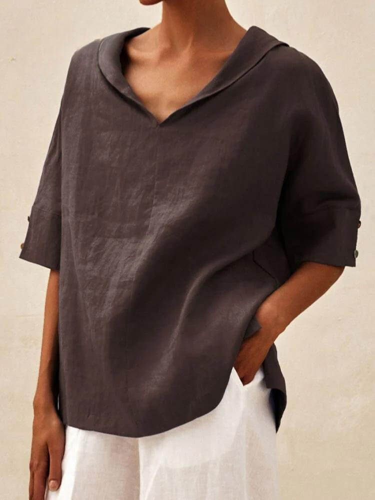 Aurora® | V-neck casual shirt blouse for women
