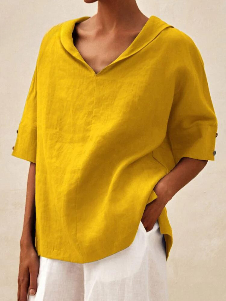 Aurora® | V-neck casual shirt blouse for women