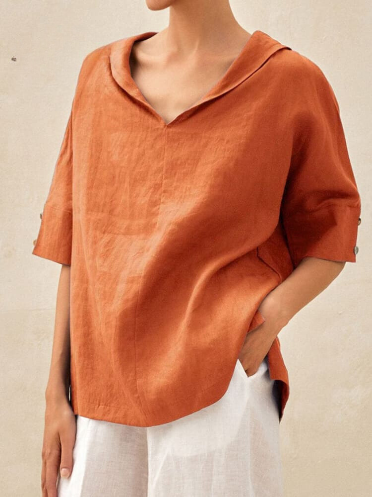 Aurora® | V-neck casual shirt blouse for women