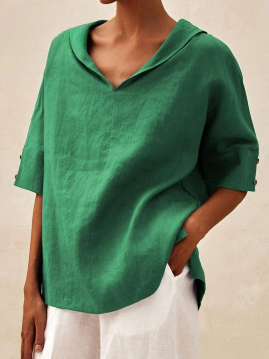 Aurora® | V-neck casual shirt blouse for women