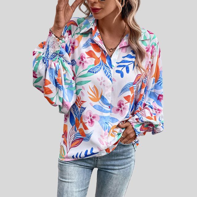 Brushett® | Flowing Floral Blouse For Women