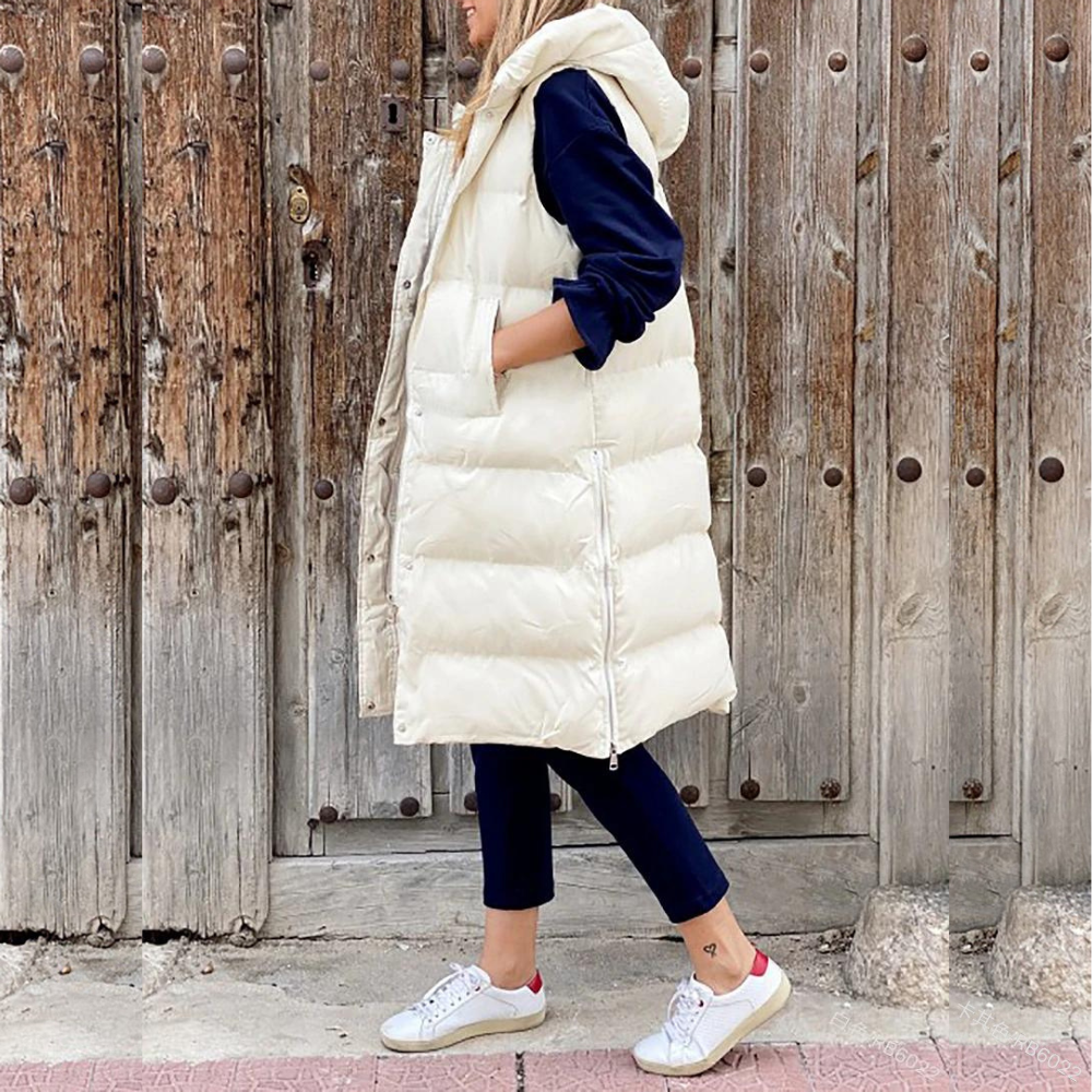 Delilah | Women's Hooded Long Puffer Vest