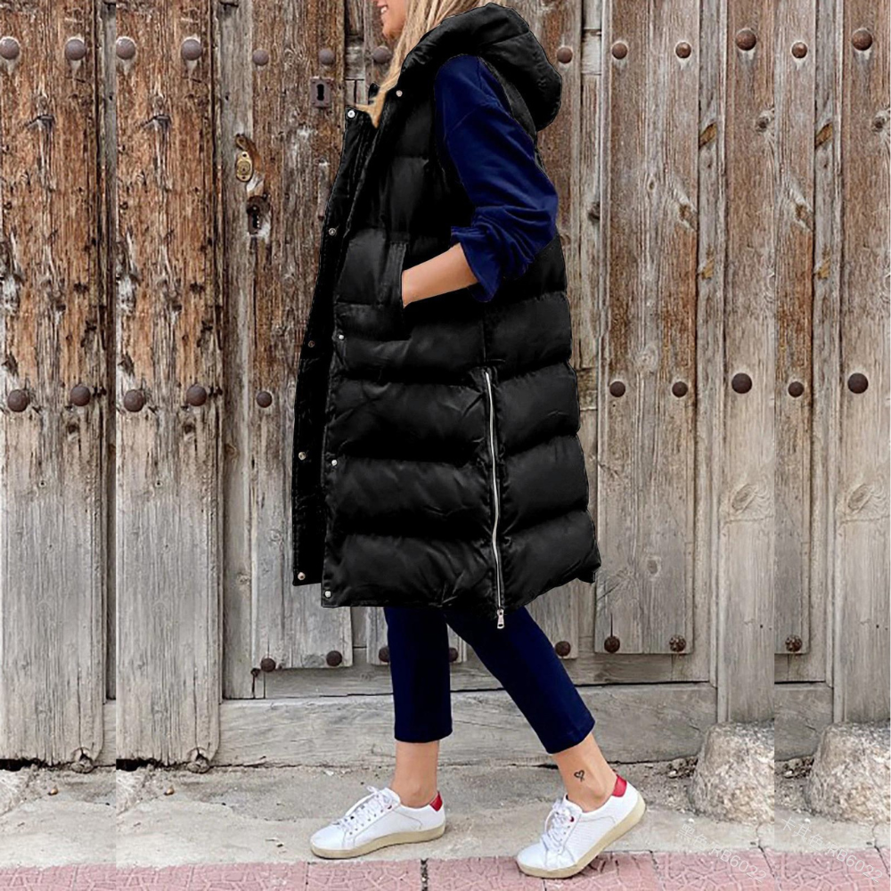 Delilah | Women's Hooded Long Puffer Vest