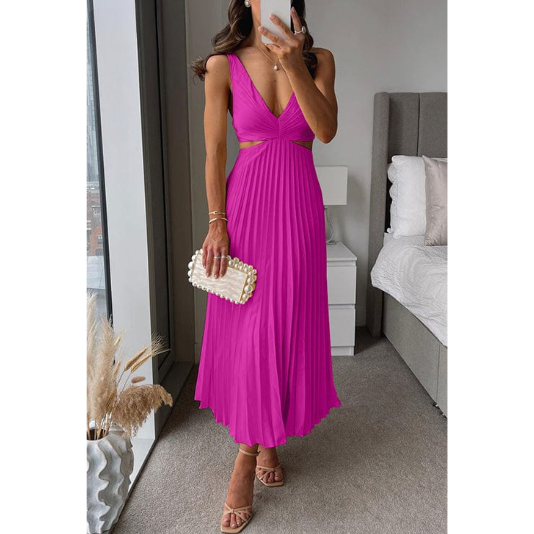 Calypso® | Pleated dress with a neckline