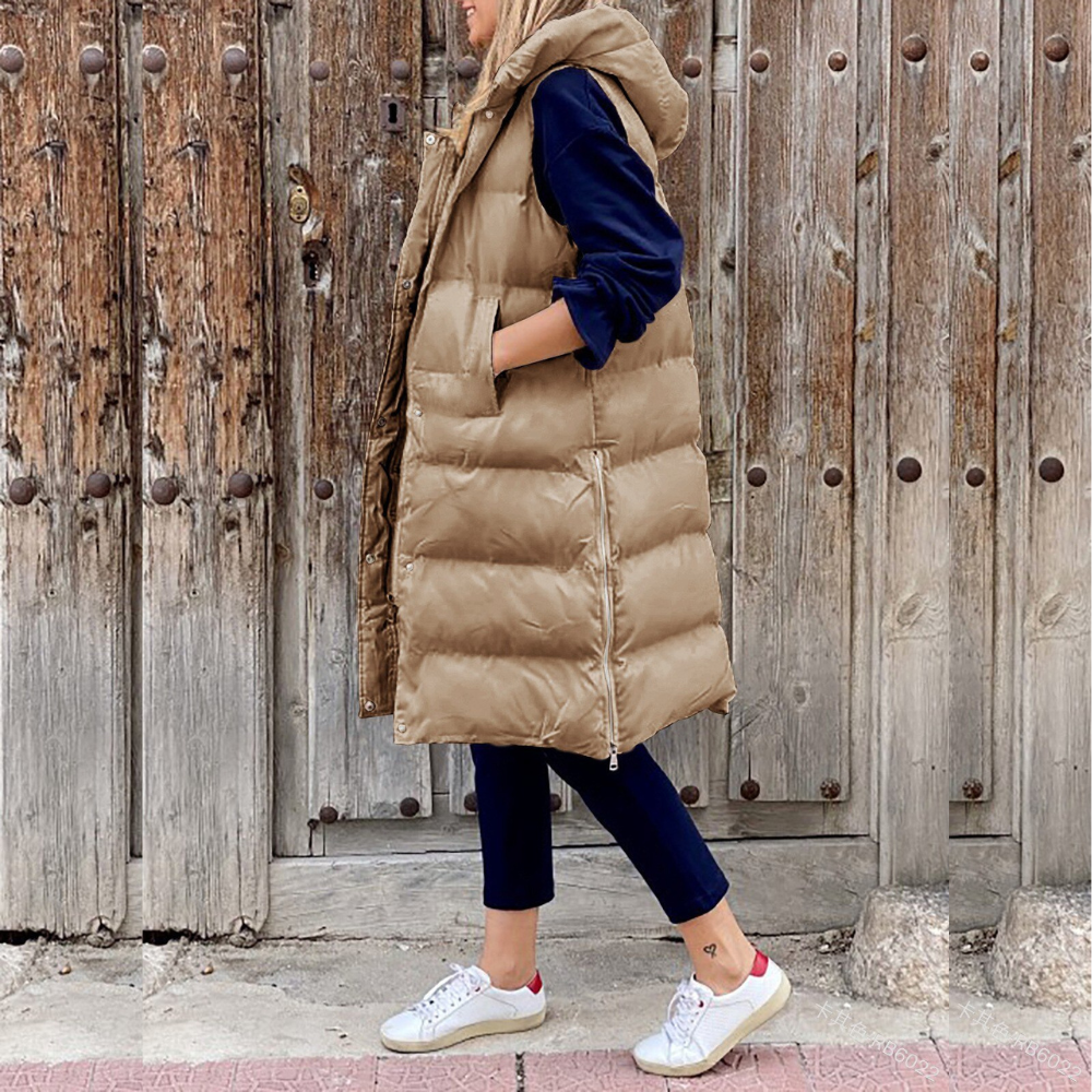Delilah | Women's Hooded Long Puffer Vest