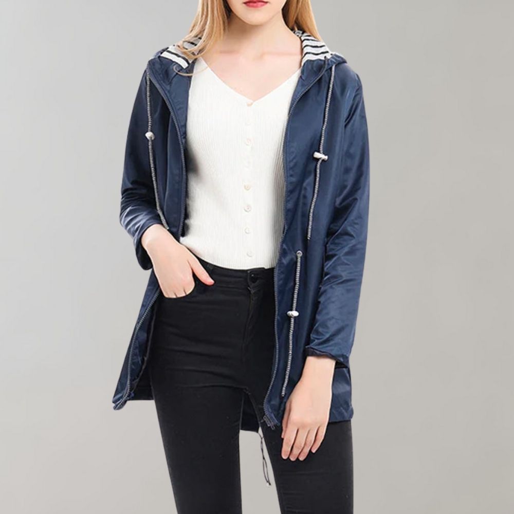 Kathy | Women's Longline Hooded Rain Jacket