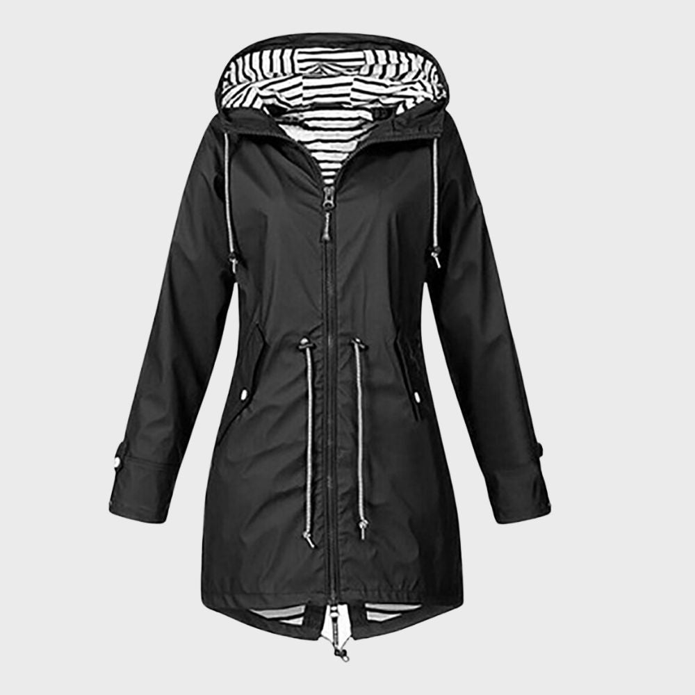 Kathy | Women's Longline Hooded Rain Jacket