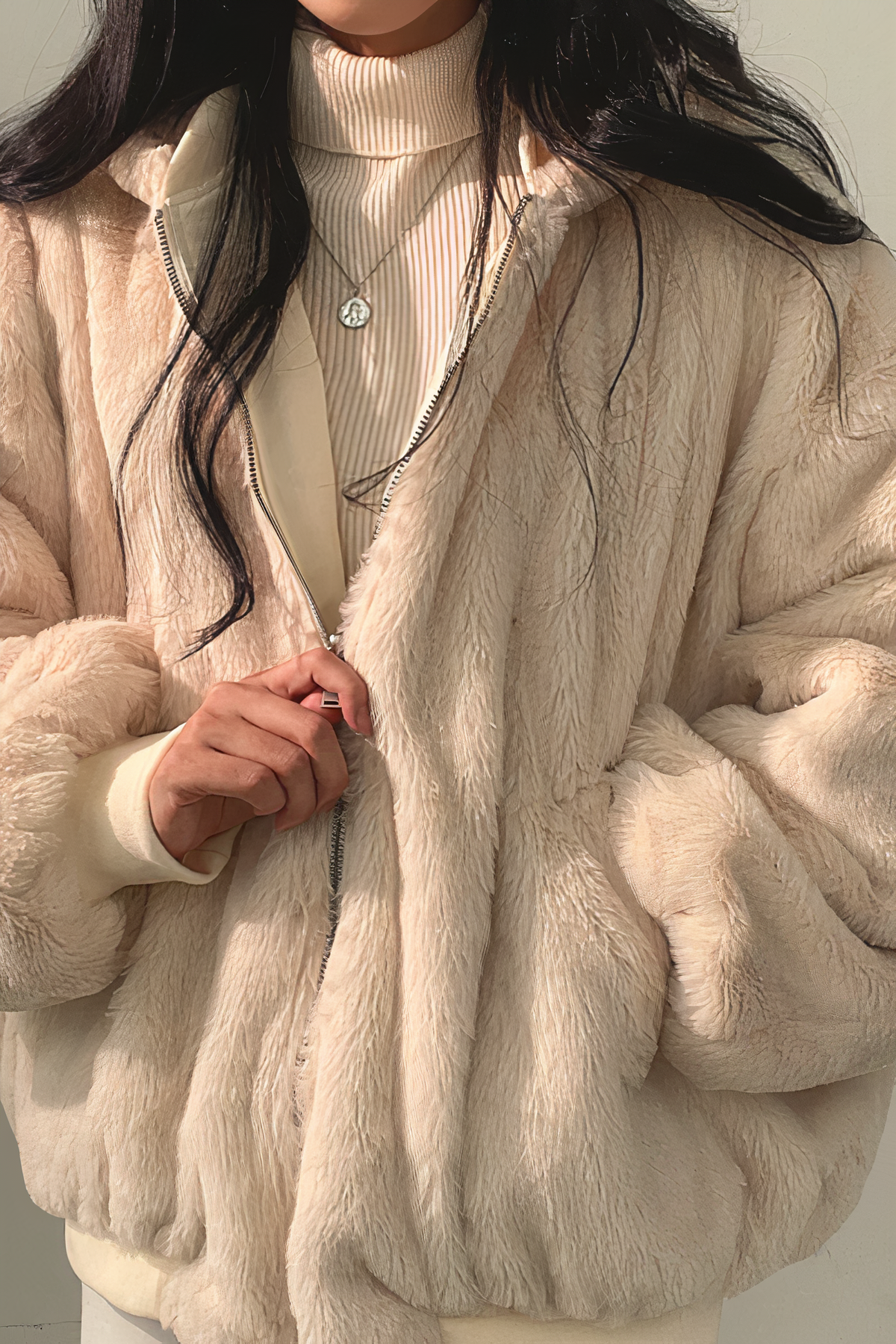 Aria® | Winter coat with cashmere hood