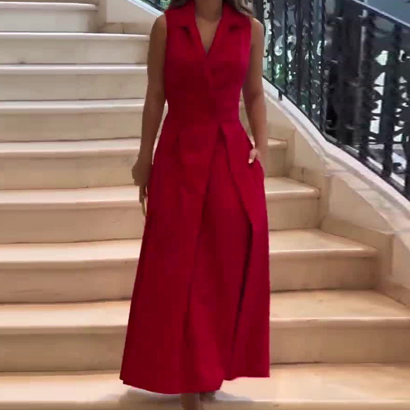 Ana Maria® | Purple V-neck midi dress