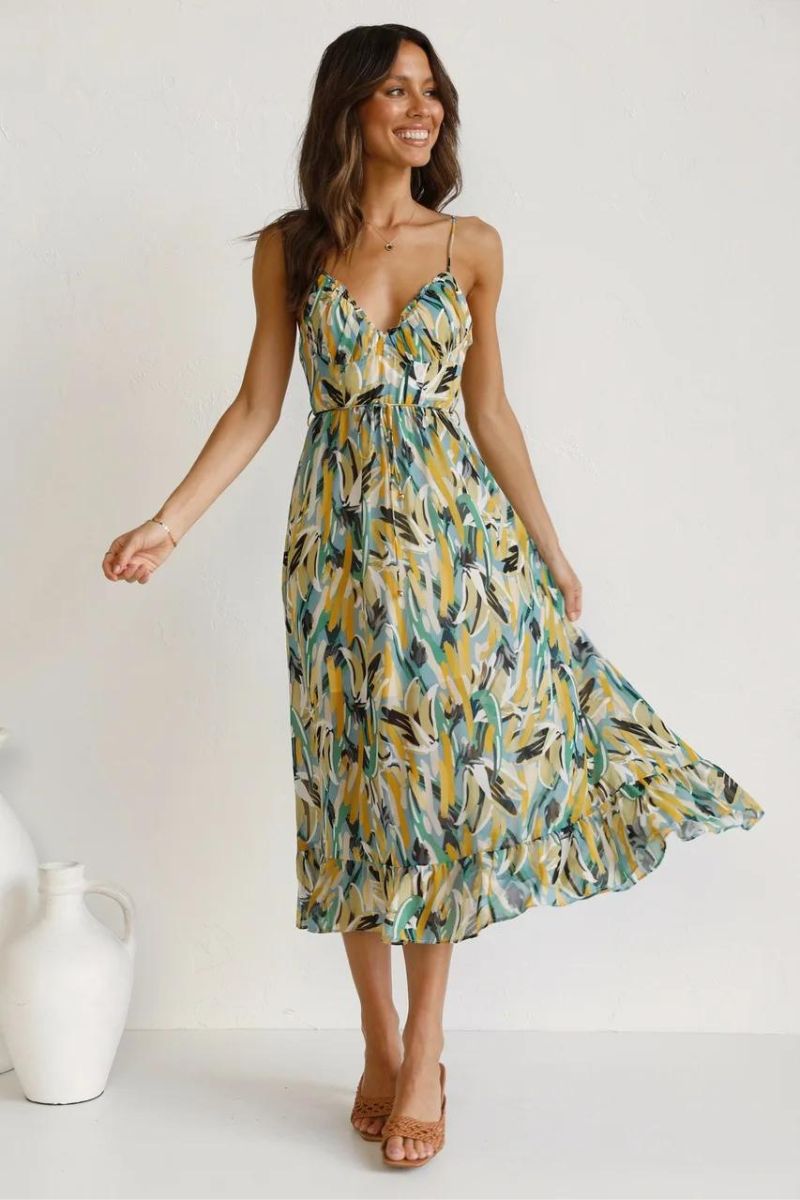 Elisa® | Colorful Midi Dress