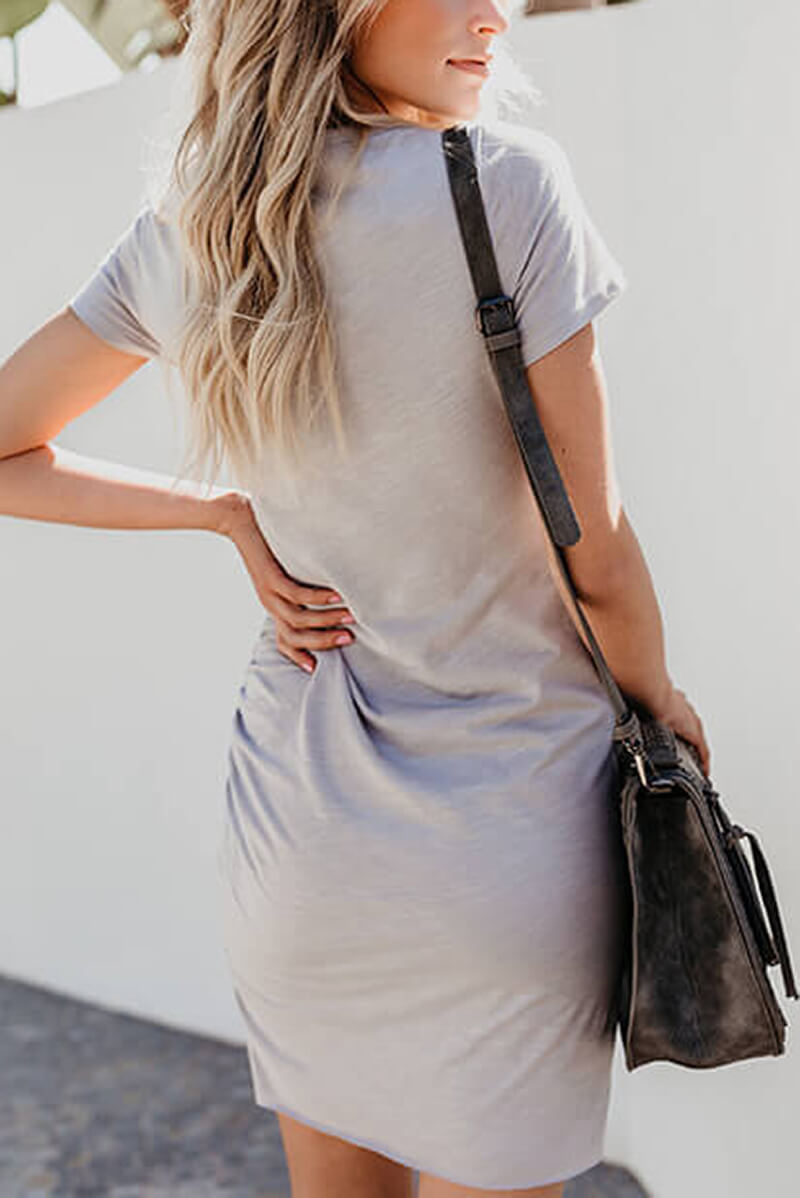 Carla® | Short-sleeved, figure-hugging mesh dress with ruffles