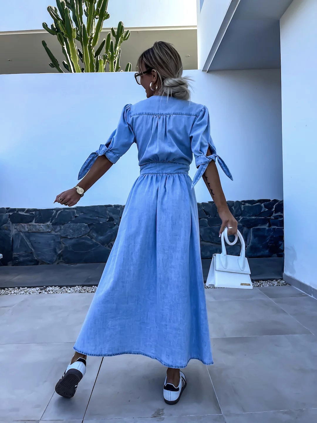 Elena® | Maxi denim dress