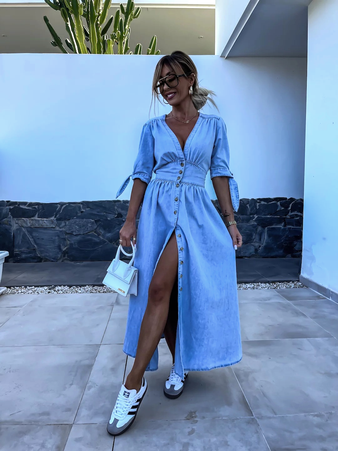 Elena® | Maxi denim dress
