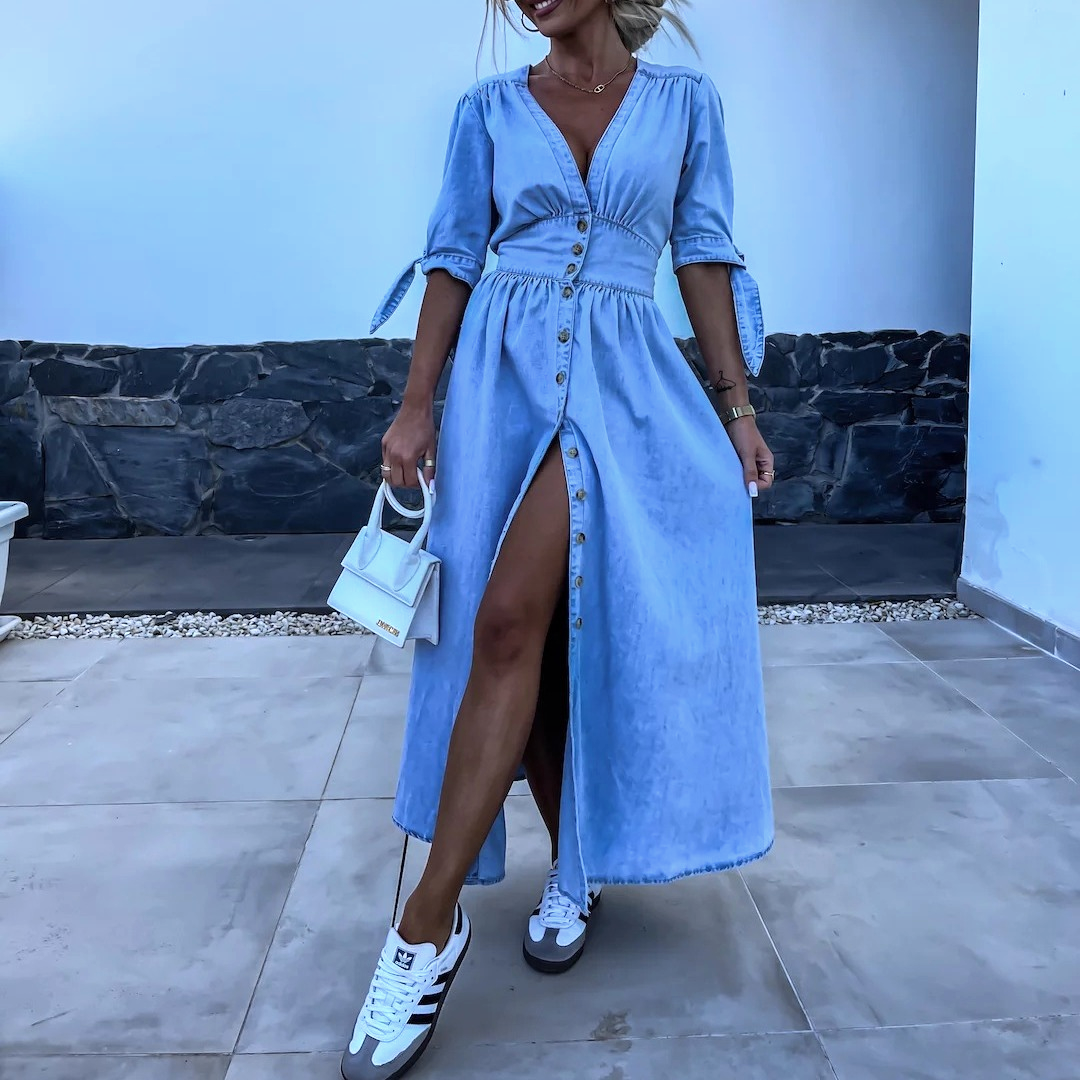 Elena® | Maxi denim dress