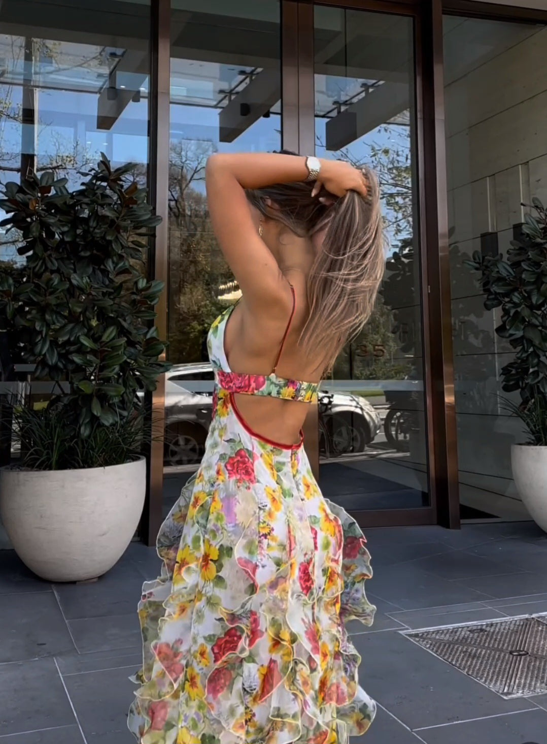 Mariah | Romantic Floral Maxi Dress with Ruffled Tiers