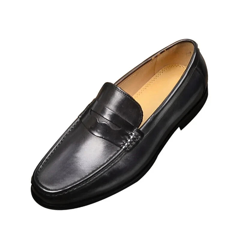 Men’s Loafers – Slip-On Penny Strap – Vegan Leather – Formal Streamlined Fit