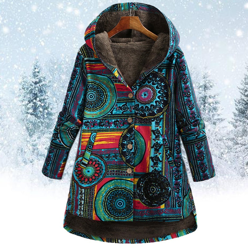 Adriana® | Floral hooded jacket