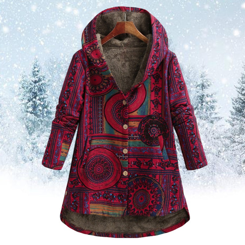 Adriana® | Floral hooded jacket