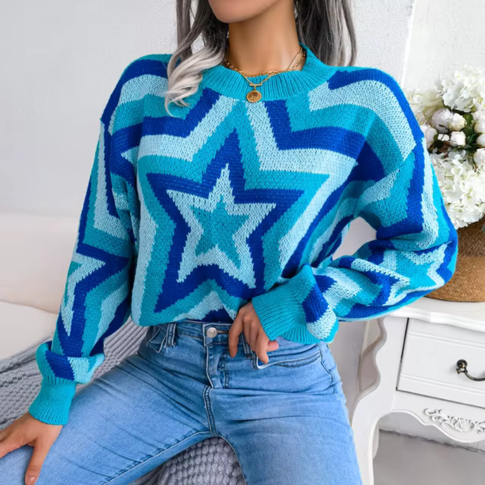 Dolores® | Star print sweater for winter