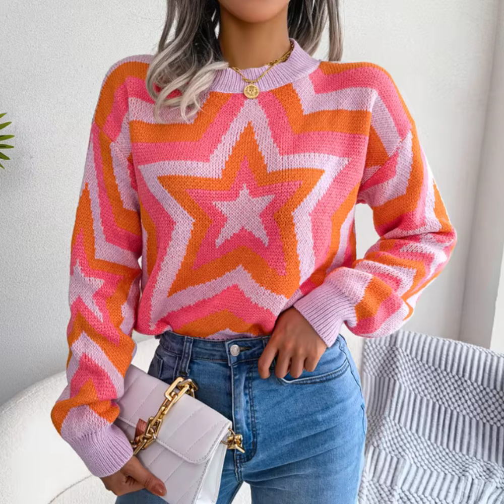 Dolores® | Star print sweater for winter