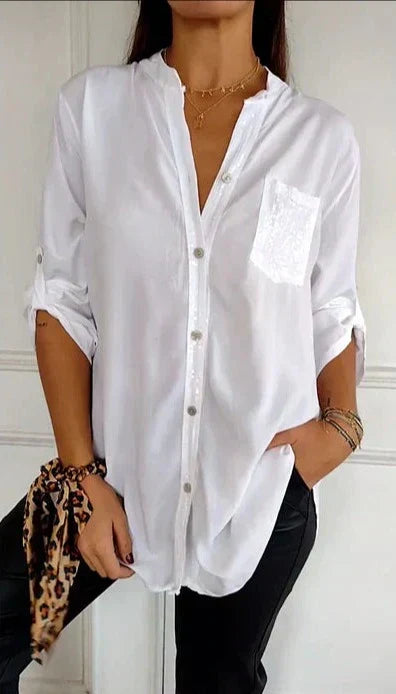 Britni® | Fashionable Women'S Blouse With Sequin Pocket