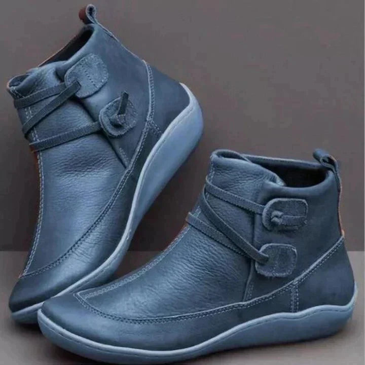 Eliza | Supportive Mid-Top Boots with Buckle Strap Design