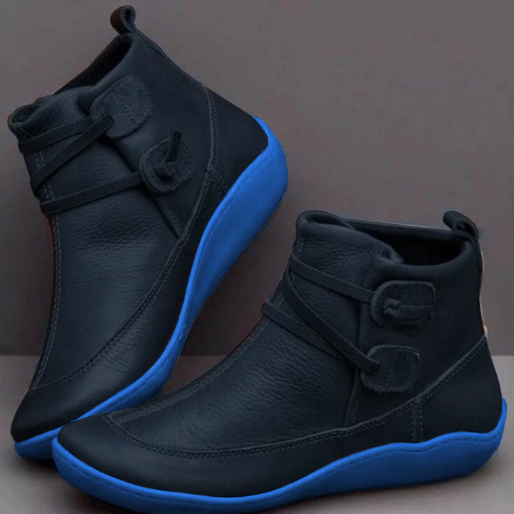 Eliza | Supportive Mid-Top Boots with Buckle Strap Design