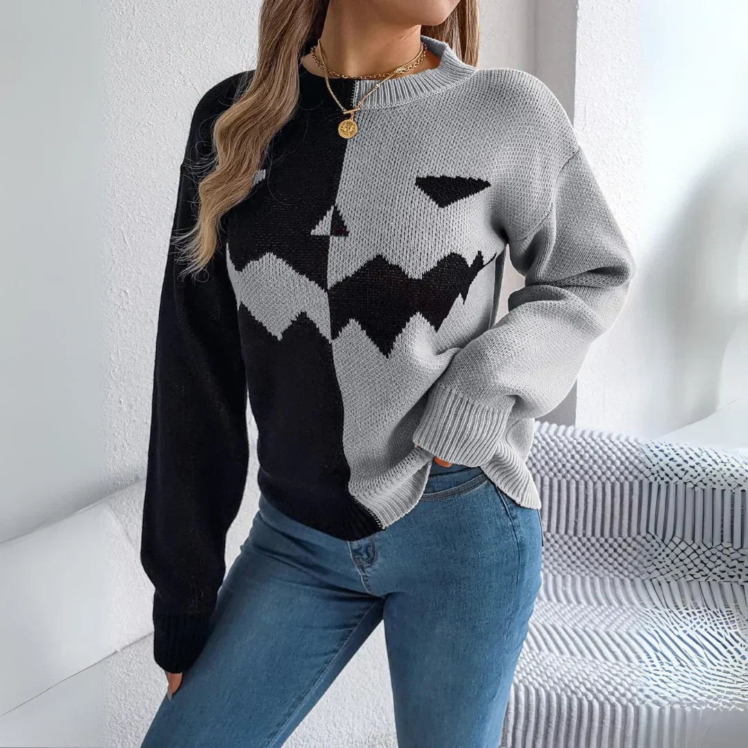 Elda® | Women's Halloween contrast sweater