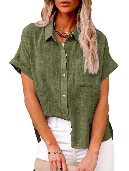 Denisse® | Wide-Cut Blouse Made Of Cotton And Linen