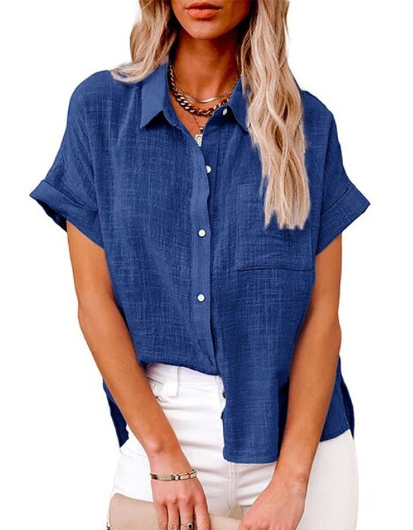 Denisse® | Wide-Cut Blouse Made Of Cotton And Linen
