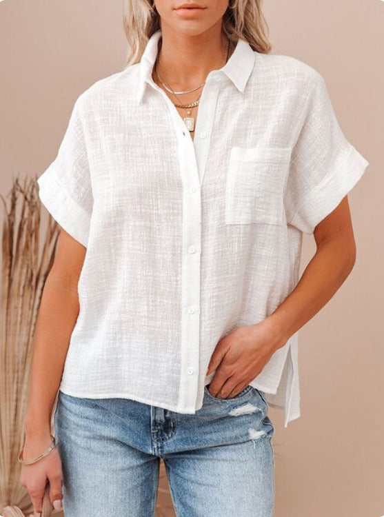 Denisse® | Wide-Cut Blouse Made Of Cotton And Linen
