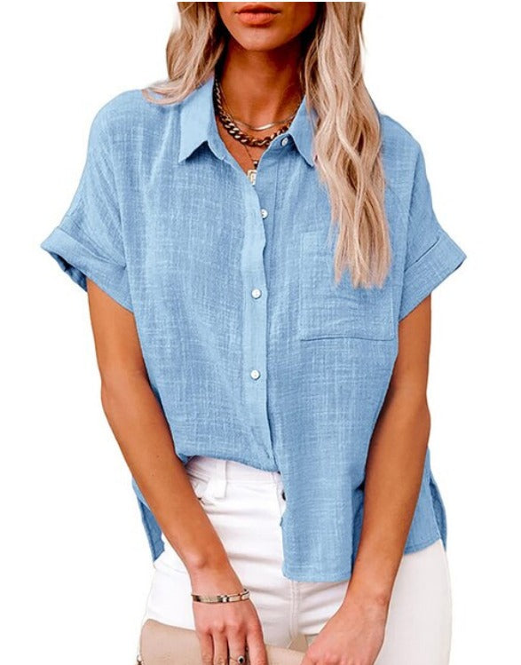 Denisse® | Wide-Cut Blouse Made Of Cotton And Linen