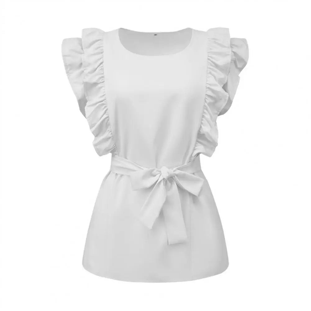 Browster® | Blouse With Ruffle Sleeves And Belt