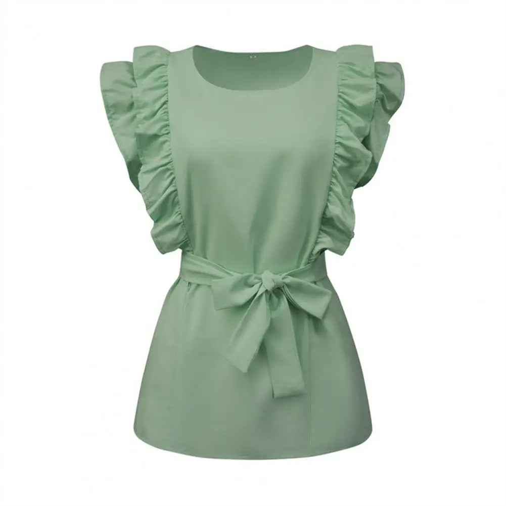 Browster® | Blouse With Ruffle Sleeves And Belt