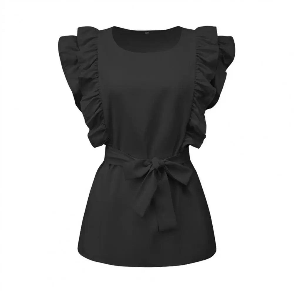 Browster® | Blouse With Ruffle Sleeves And Belt