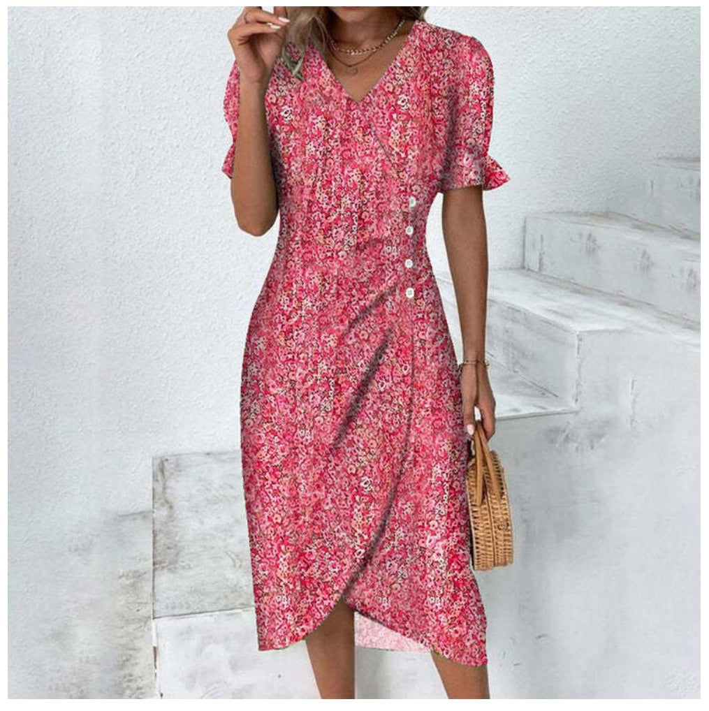 Dorotea® | Short Sleeve Dress With Floral Print