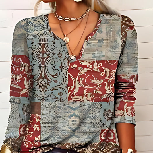 Brunon® | Boho Inspired Blouse With Pattern Details