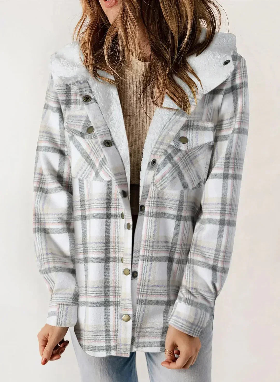 Dafne® | Checked women's jacket with hood
