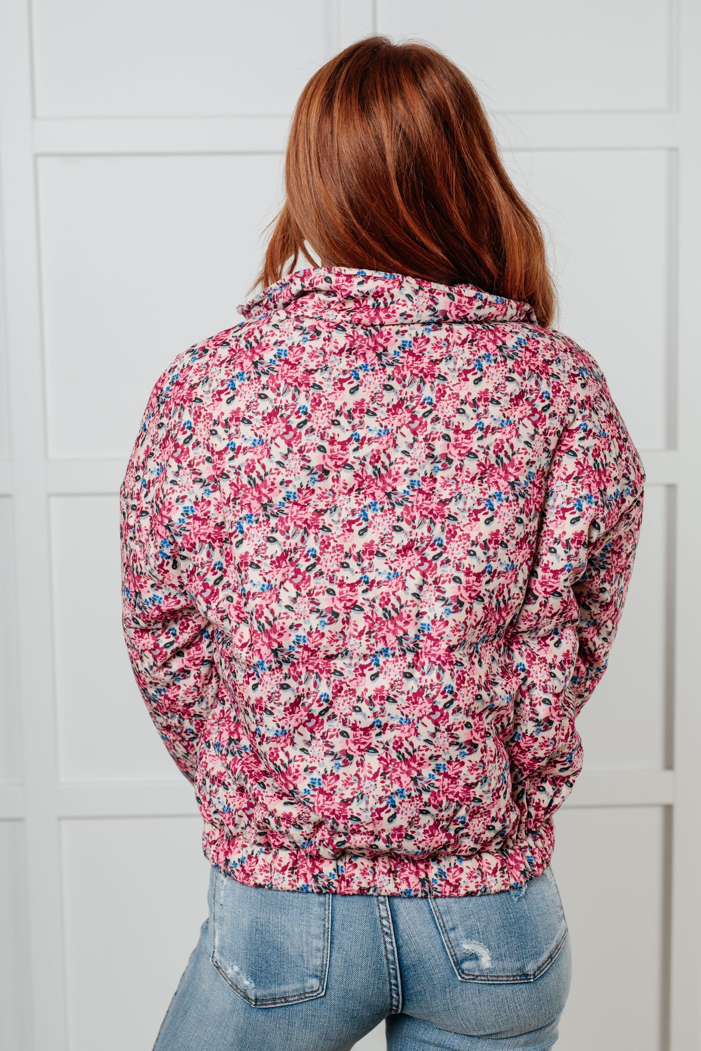 Beatriz® | Puffer jacket with floral pattern in cream-multi