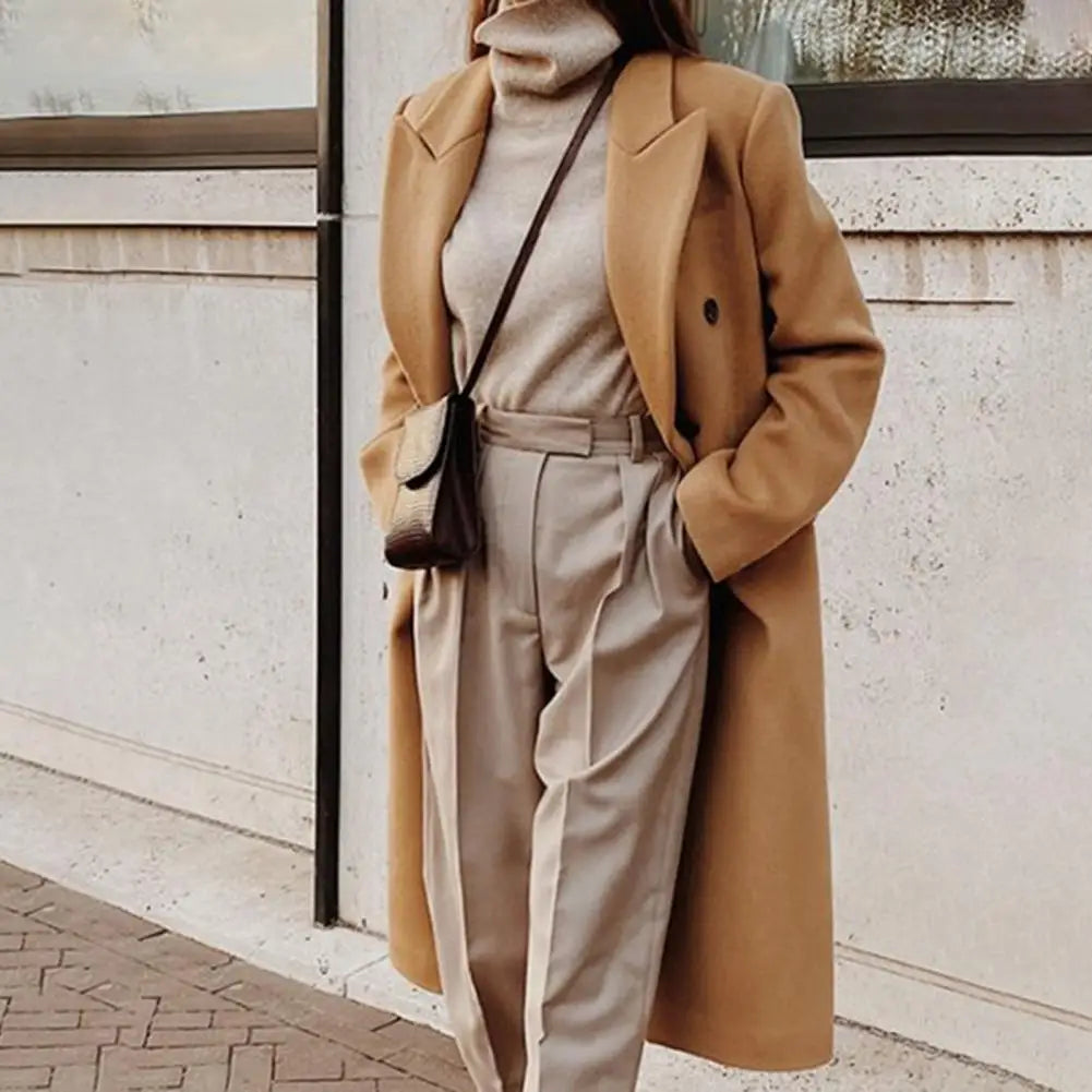 Pam | Women's Double Breasted Long Coat
