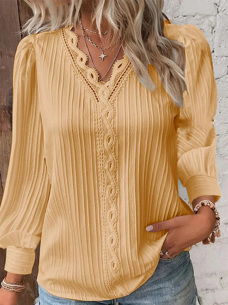 Brunissende® | Elegant Blouse With Lace Decorations