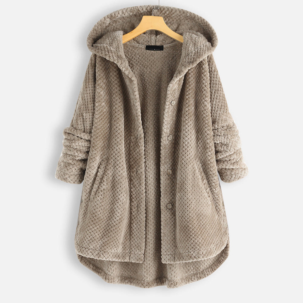 Elena | Women's button front hooded jacket