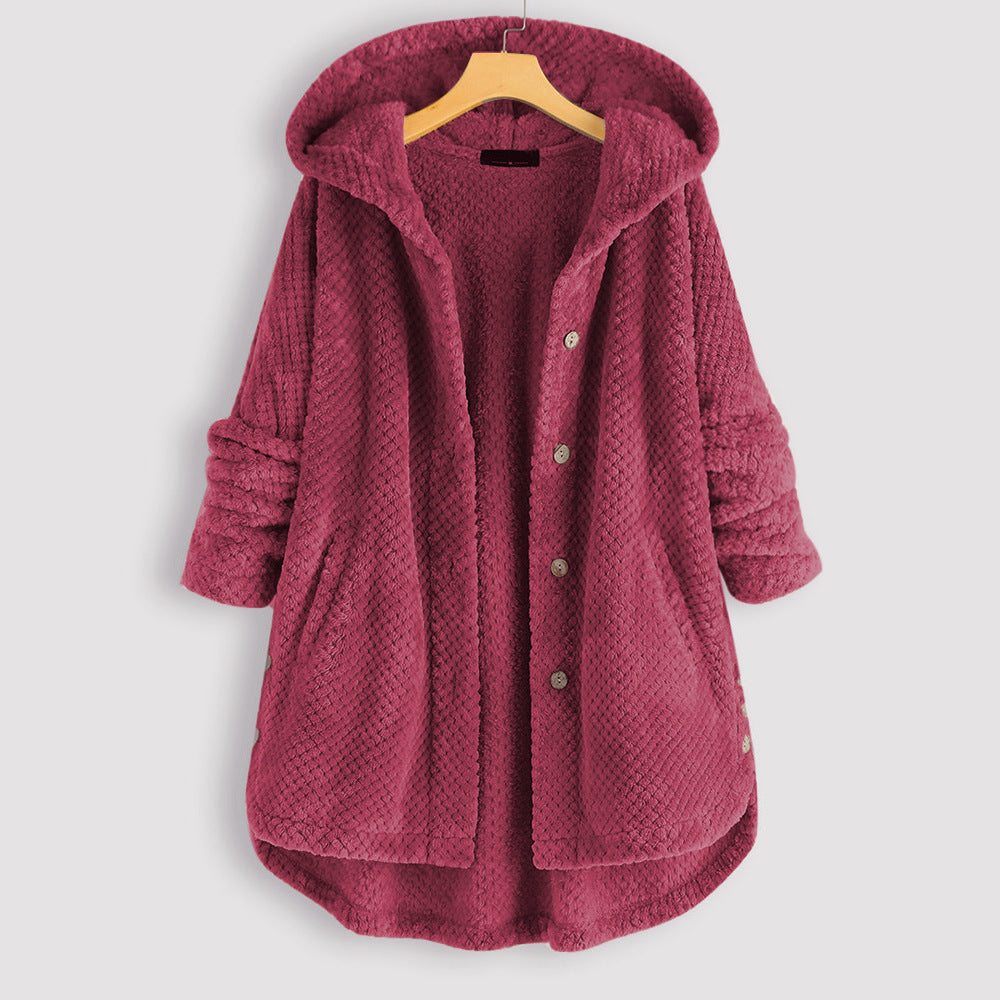 Elena | Women's button front hooded jacket